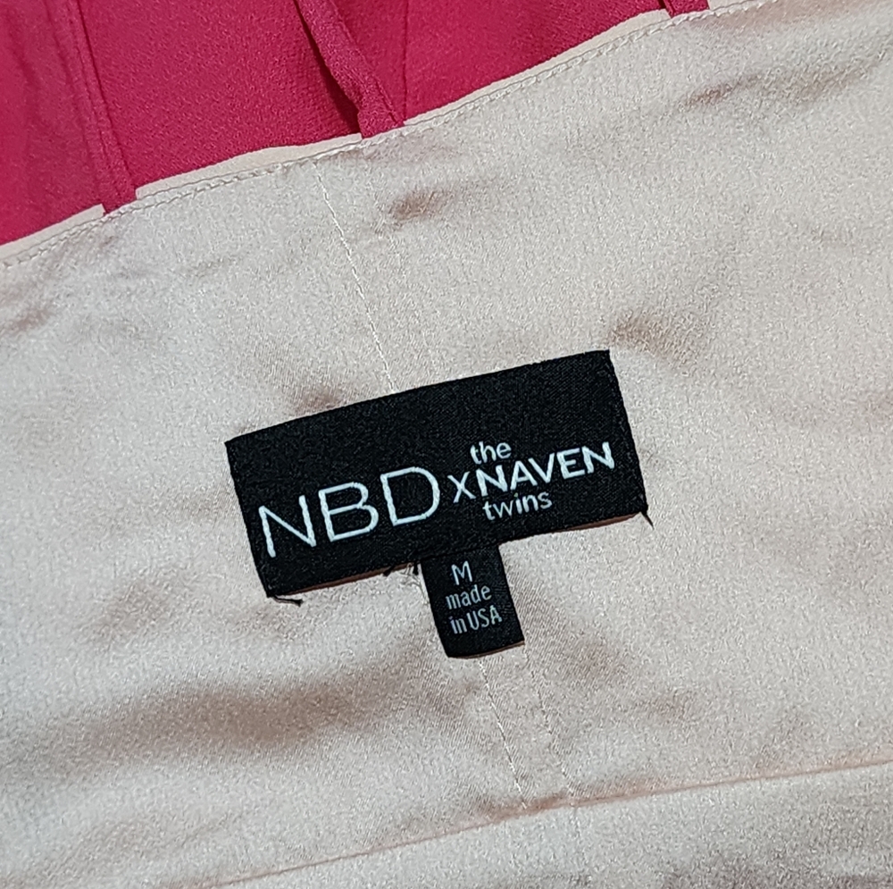 NWOT ... NBD Pink and Cream Dress - Picture 8 of 10